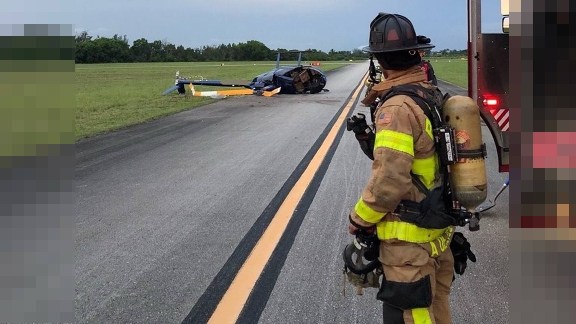 Helicóptero se estrelló en Aeropuerto de Lantana