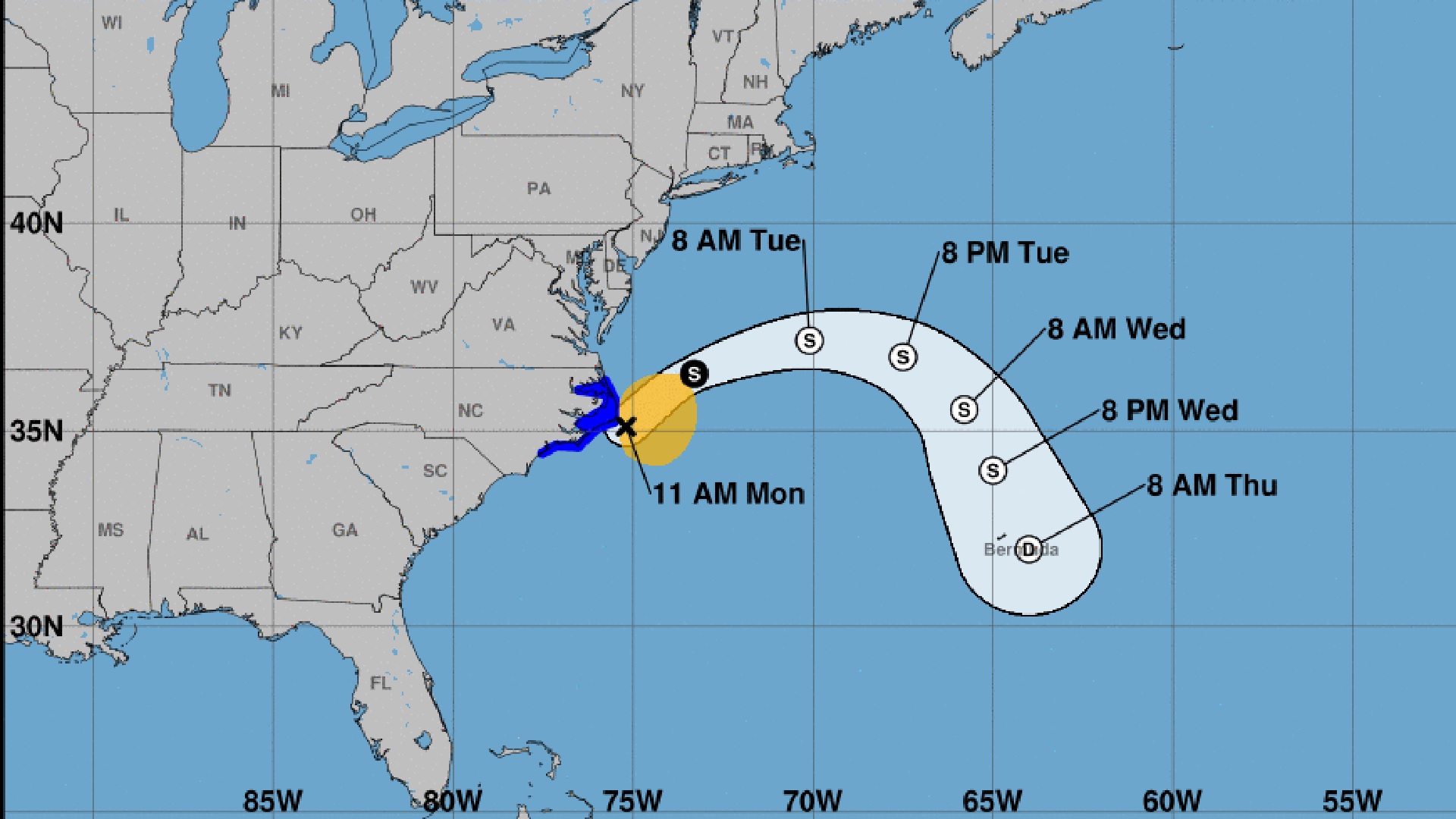 La tormenta tropical ARTHUR es la primera nombrada del 2020