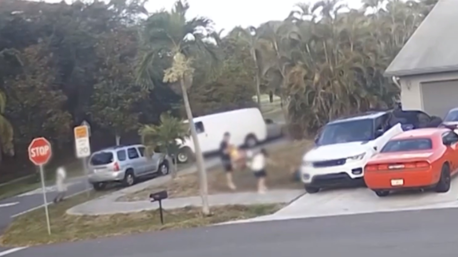 Captan en video cuando familia se salva de ser atropellados en Boca Raton