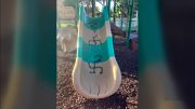 Graffitis de odio en parque en Weston