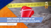 Niños caen en agujero en una playa de Broward, una menor murió